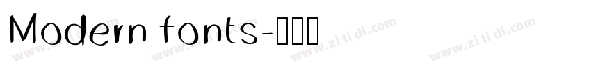 Modern fonts字体转换